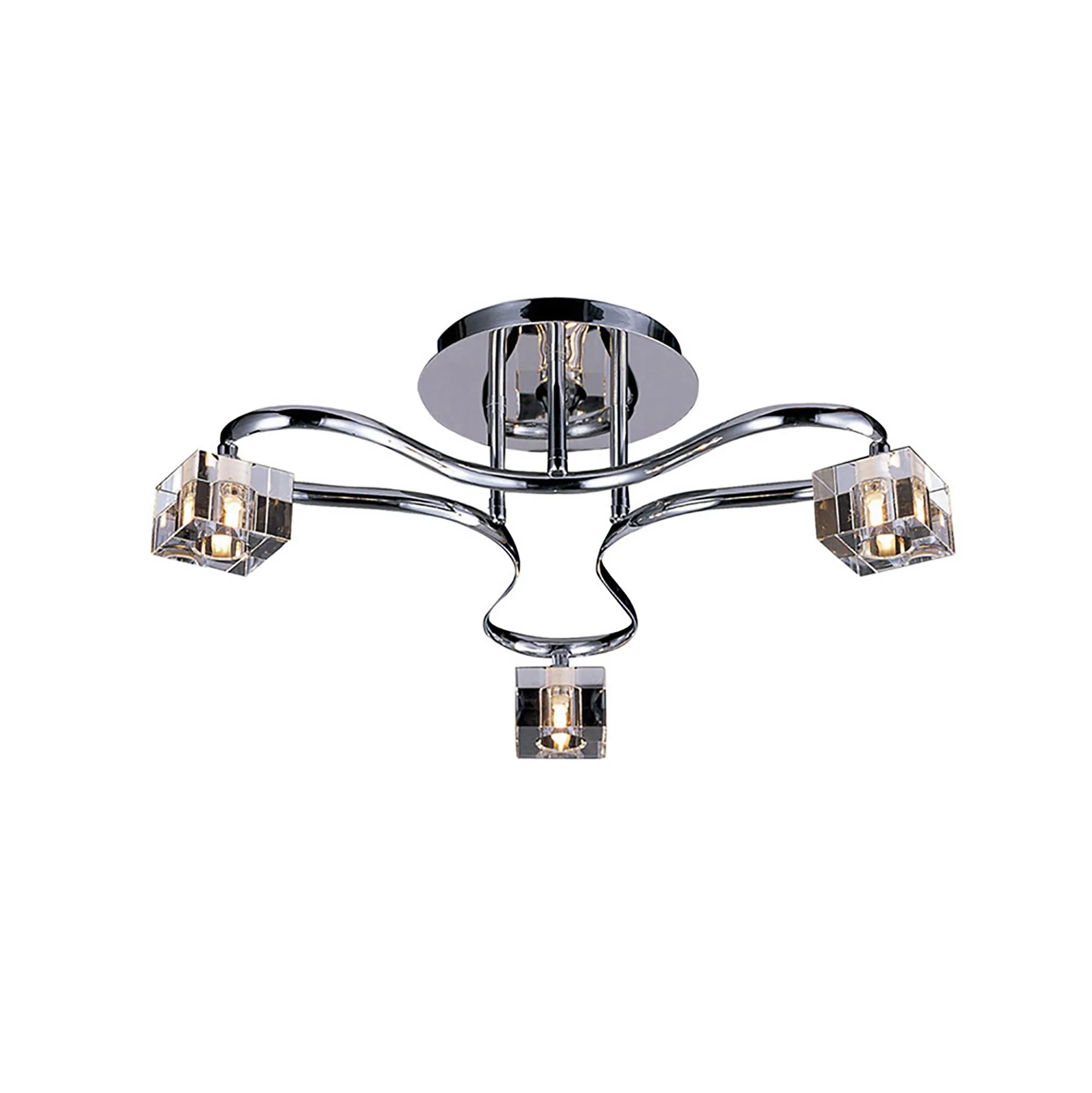 IL50363  Sisco Crystal Semi Flush 3 Light